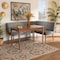 Baxton Studio Dining Nook, 47.25 W, 27.75 H, Wood, Grey/Walnut Brown 214-11960-9305-ZORO - alternate 1